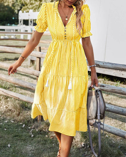 Azure and White Dress