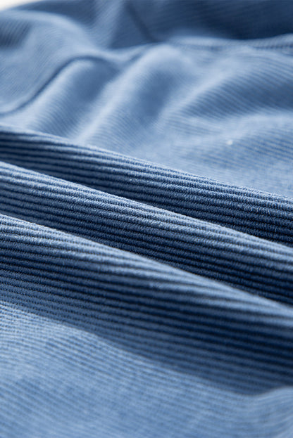 Teal Hooded Zip Jacket with Adjustable Drawstring