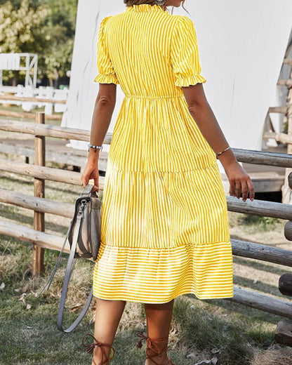 Azure and White Dress