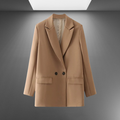 Classic Double-Breasted Women's Blazer for Professional Attire