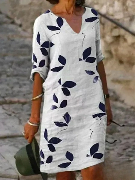 Women's Half Sleeve Floral Print Dress