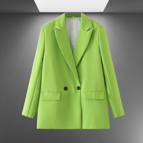Classic Double-Breasted Women's Blazer for Professional Attire