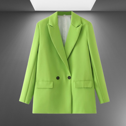 Classic Double-Breasted Women's Blazer for Professional Attire