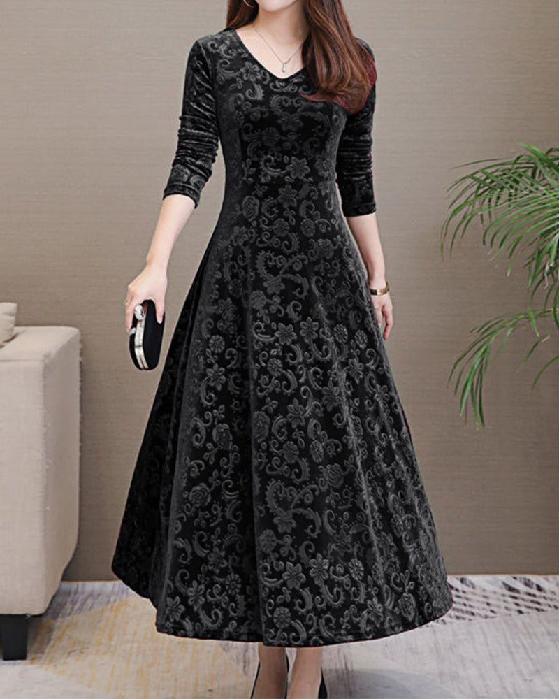 Elegant Velvet Evening Dress