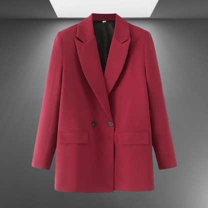 Classic Double-Breasted Women's Blazer for Professional Attire