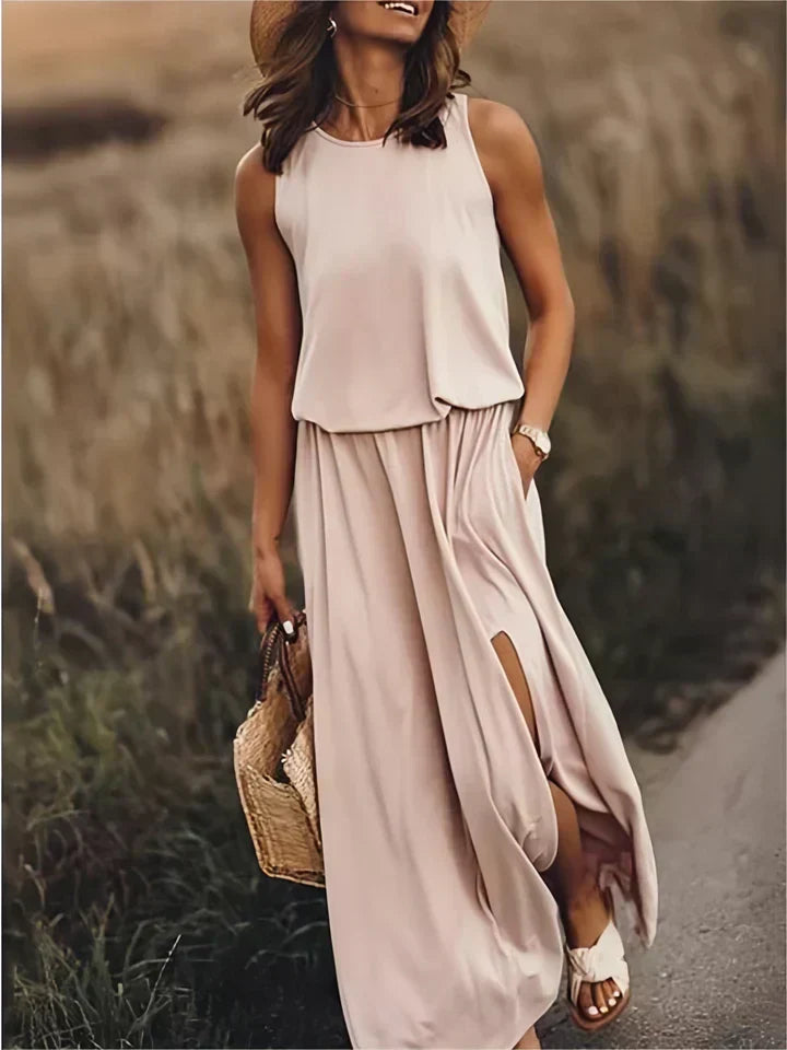 Women's Solid Color Maxi Dress