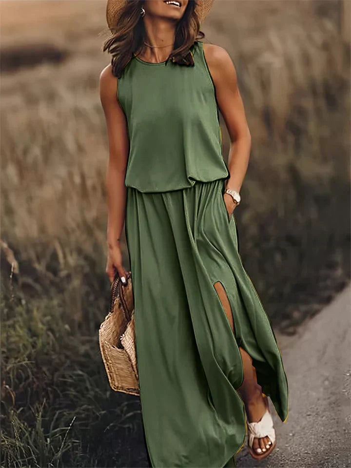 Women's Solid Color Maxi Dress