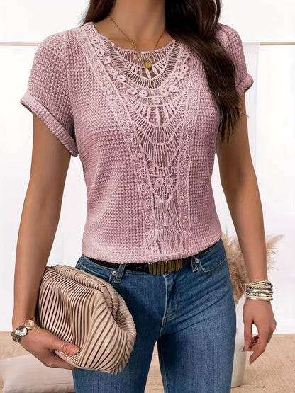 Stylish Lace T-Shirt with Fashionable Details