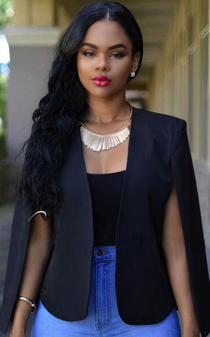 Meike Cape-Inspired Blazer