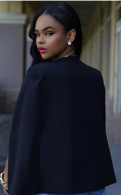 Meike Cape-Inspired Blazer