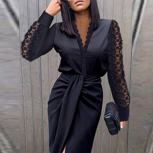 Chic Long Cocktail Dress for Women | Opulent Evening Gown