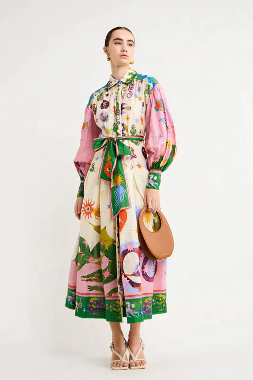 Retro Floral Maxi Dress