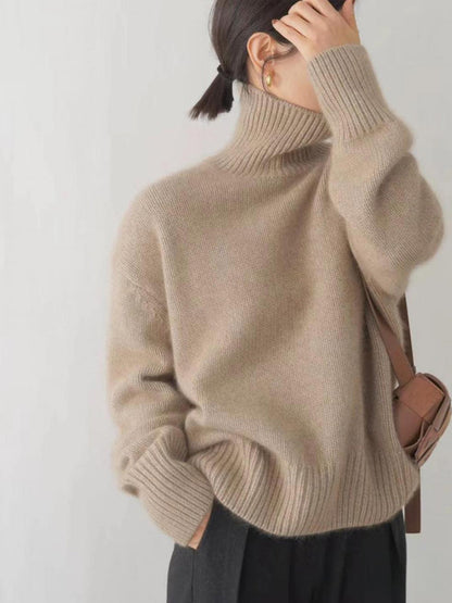 Stylish Women's Knit Turtleneck Pullover