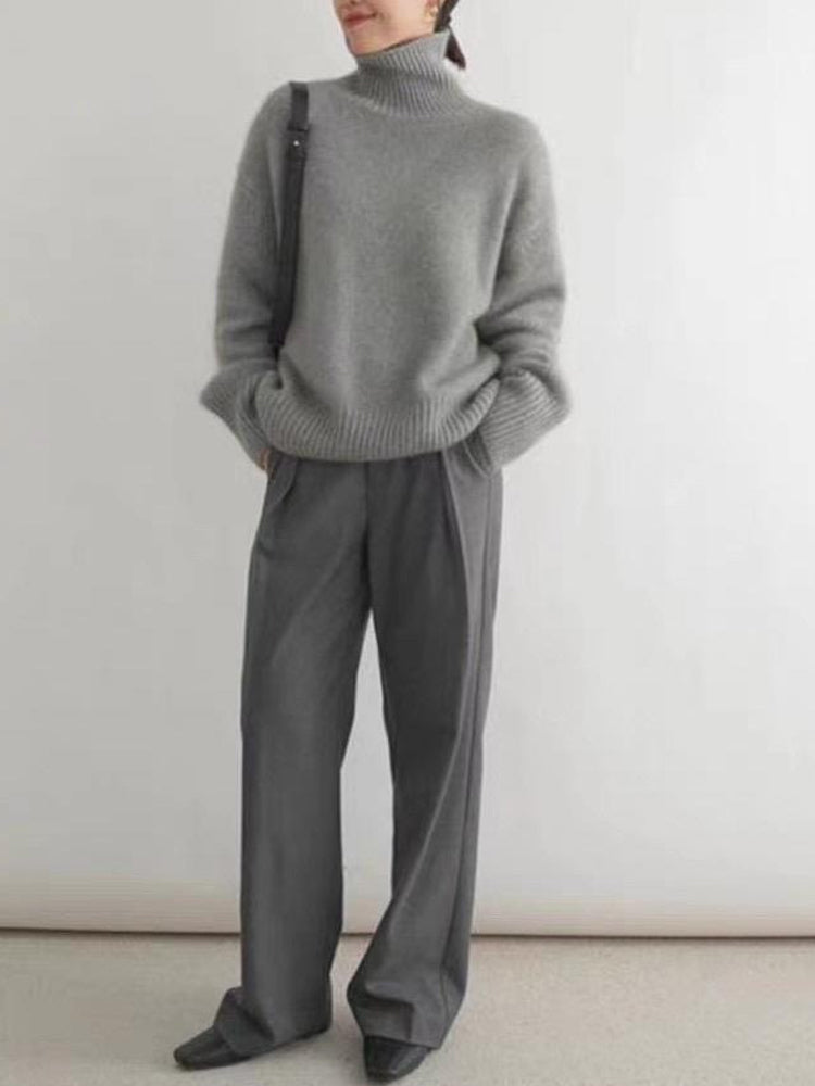 Stylish Women's Knit Turtleneck Pullover