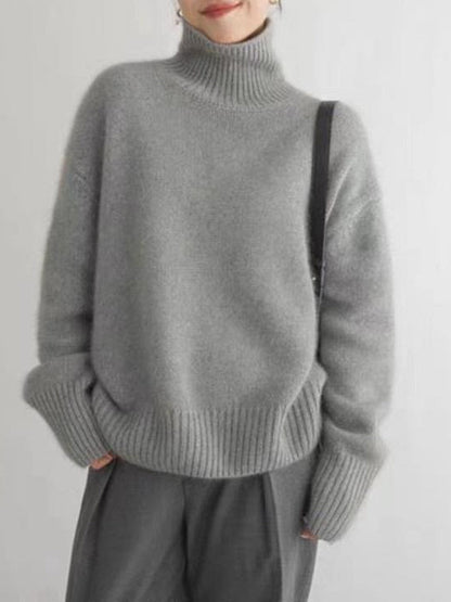 Stylish Women's Knit Turtleneck Pullover