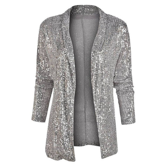 Sequin-Decorated Blazer Vest