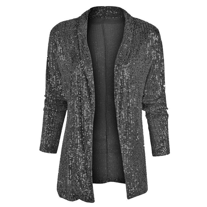 Sequin-Decorated Blazer Vest
