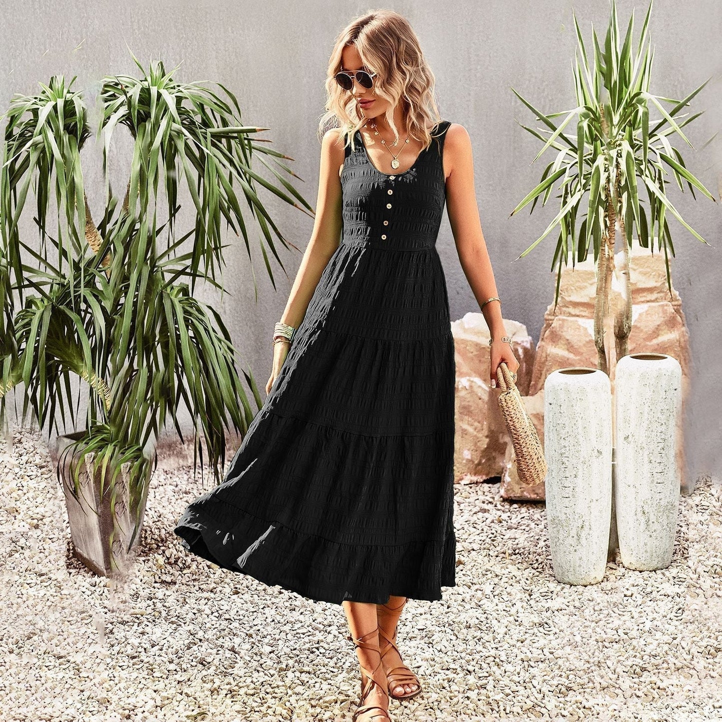 Joebelle Sleeveless Midi Dress for Summer
