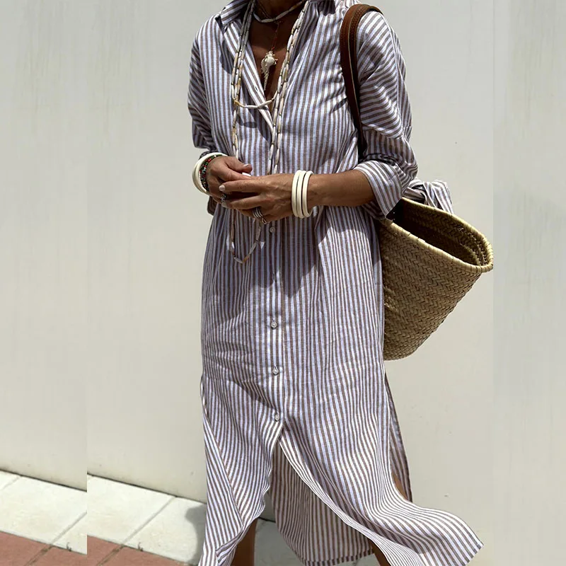 Neda - Stylish Striped Dress