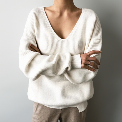 Warm and Stylish V-Neck Knit Pullover