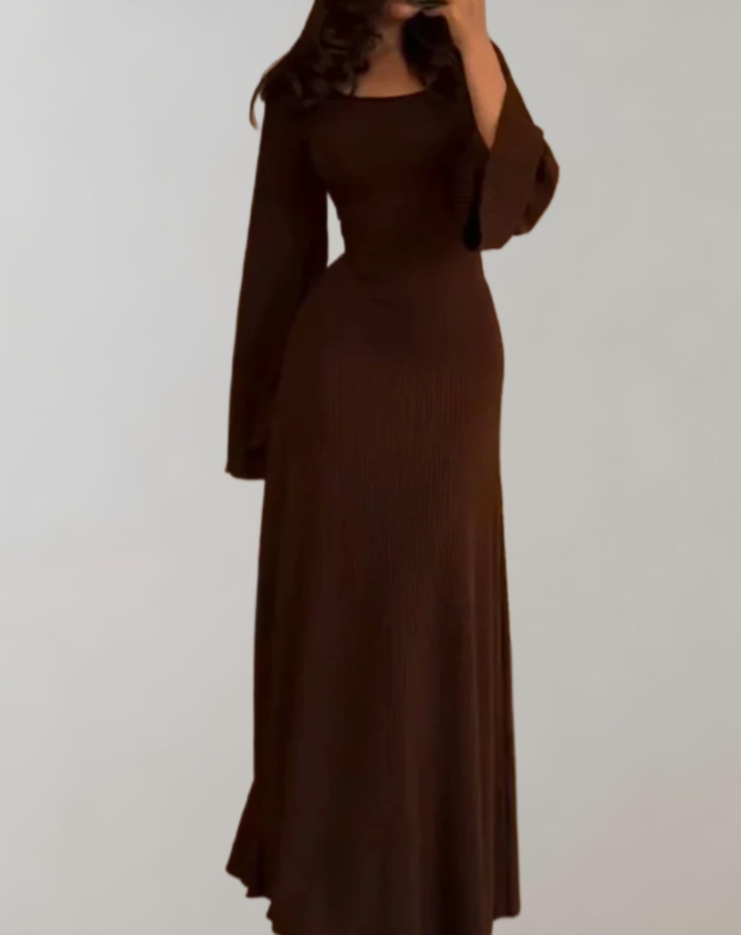 Women's Noemie Long Sleeve Bodycon Dress featuring Round Neck