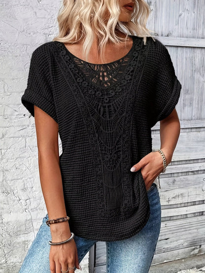 Stylish Lace T-Shirt with Fashionable Details