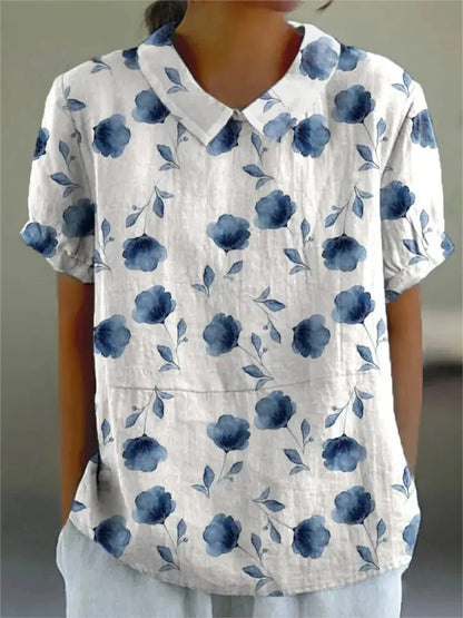 Floral Patterned Cotton Top