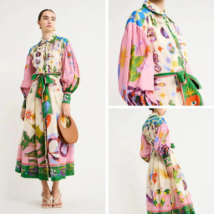 Retro Floral Maxi Dress