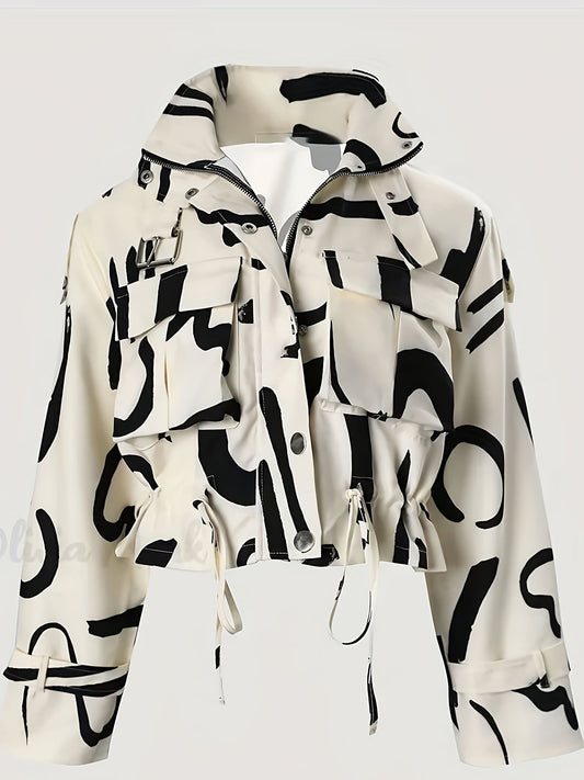 Stylish Women's Stand-Up Collar Jacket