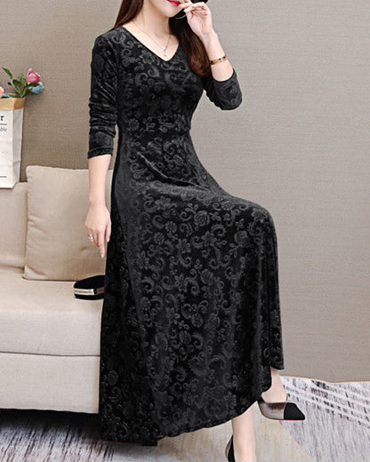 Elegant Velvet Evening Dress