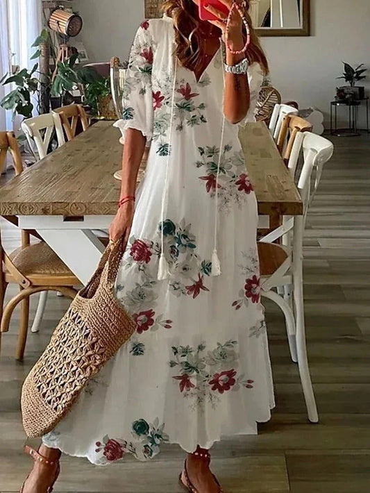 Boho Chic Natural Dress